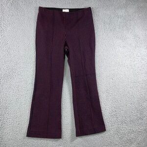 Anthropologie Essential Crop Flare Pants Women Medium 30x27 Geometric Pattern